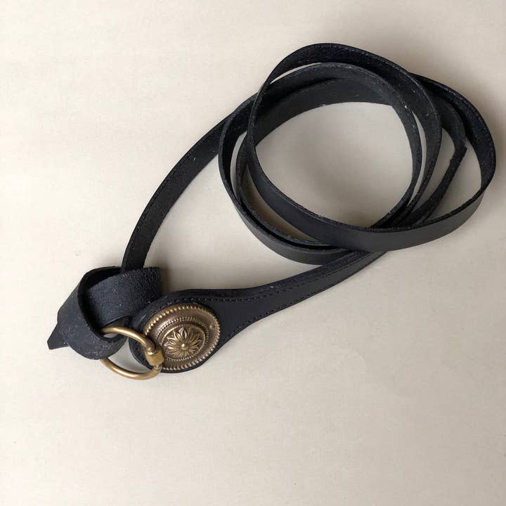 Dreamers Supply Co. - Vente Ceinture – femme - Ceinture à anneaux en cuir Vaucluse