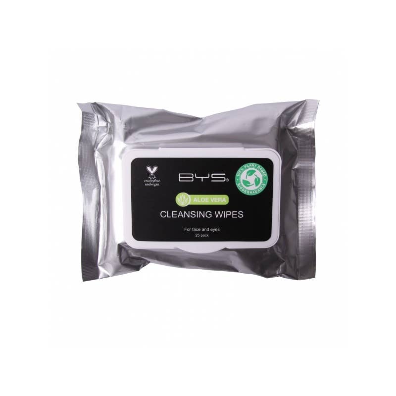 Beauty Pro - Wholesale Face & Body Wipes - BYS Cleansing Wipes Biodegradable Aloe Vera 25pc0