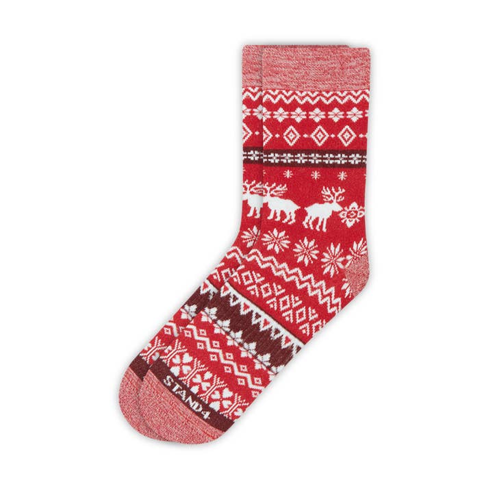 Grüne Weihnachts-Fairisle-Socke für den Großhandel von Stand4 Socks US