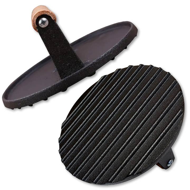 Lucky Jack - Wholesale Grillgereedschap voor buiten - Burger Master – Gietijzeren Grillpers4