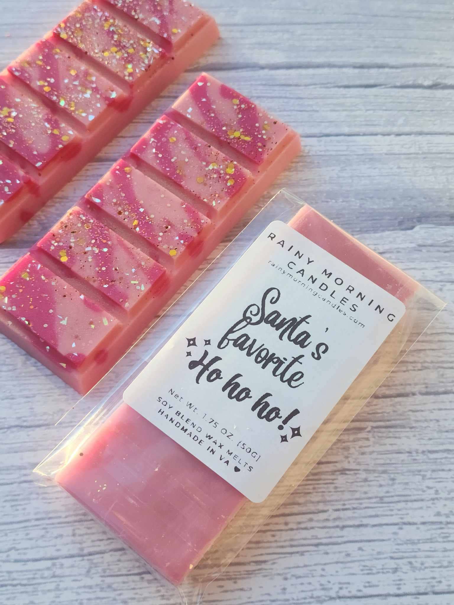 Rainy Morning Candles - Wholesale Wax Melt - Santa's Favorite HoHoHo | Winter Snap Bar Wax Melts2