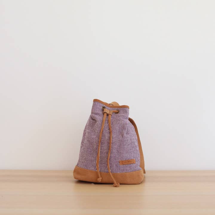 Ganapati - Wholesale Drawstring Bag - Women's - WOVEN Drawstring Bucket Bag - Sally4