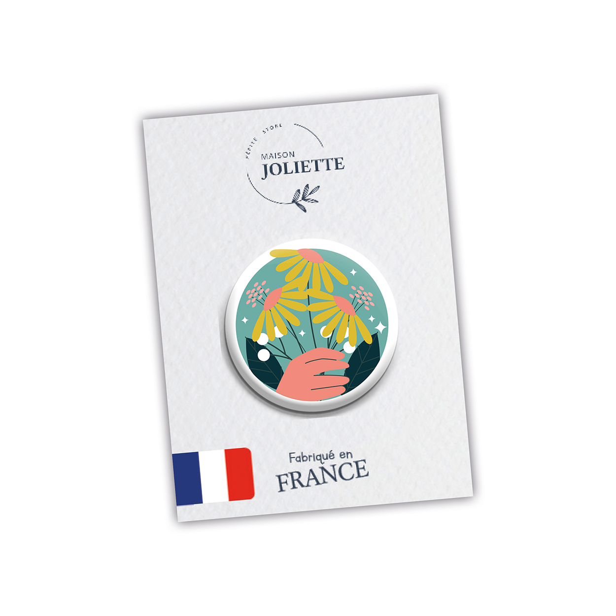 Maison Joliette - Wholesale Lapel Pin/Button - In the garden - Dandelion badge #1031