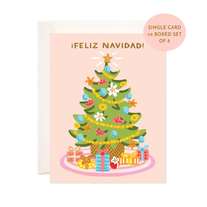 Bright Navidad Grußkarte — Spanische Weihnachtskarte für den Großhandel von Bloomwolf Studio