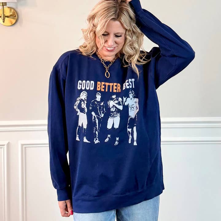 Good Better Best Silhouette Graphic Sweatshirt for wholesale by Limeberry Designs