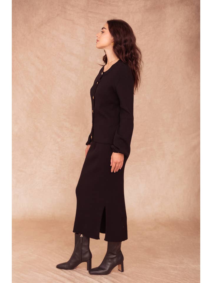 Black MAZARINE Cardigan for wholesale on Faire3