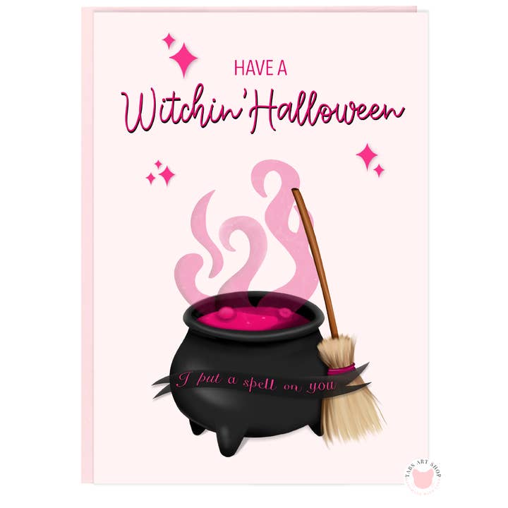 Witchin’ Halloween Card for wholesale by Tabs Art Shop