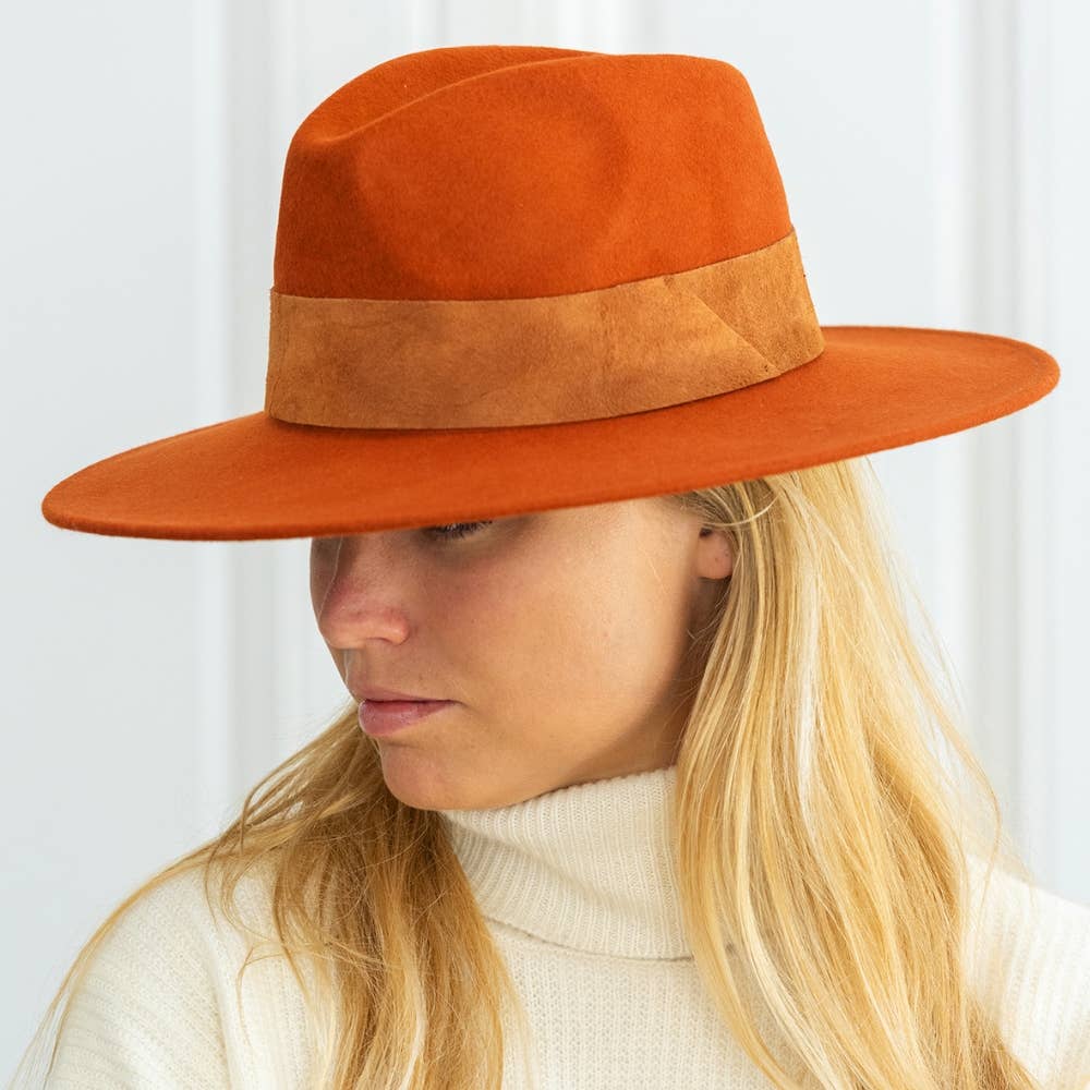 TRAVAUX EN COURS... - Wholesale Fedora - Unisex - WIDE BRIM HAT - leather braid44