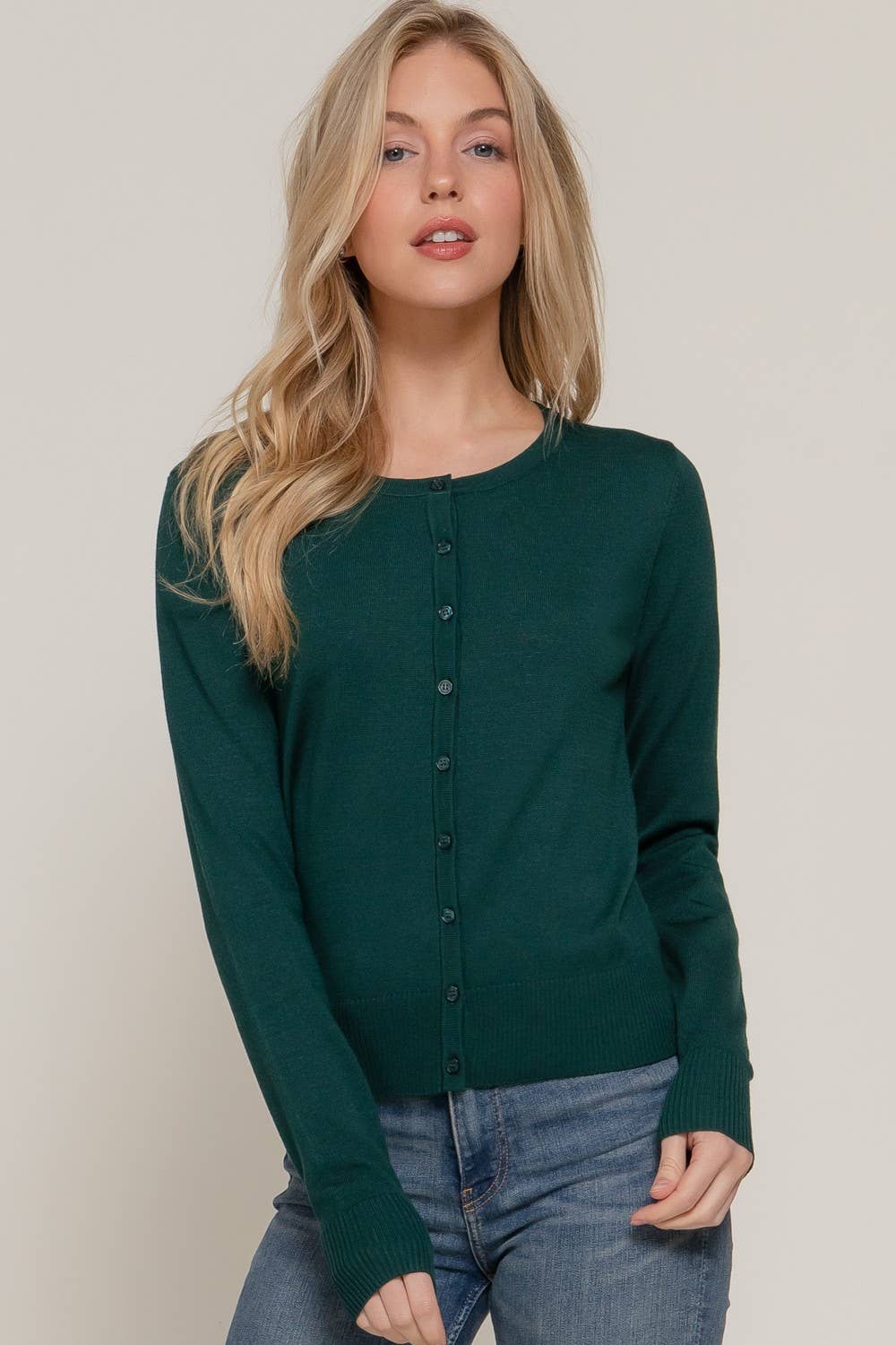 Vanilla Monkey - Wholesale Cardigan - Dames - Trui met lange mouwen en ronde hals en knoopsluiting7