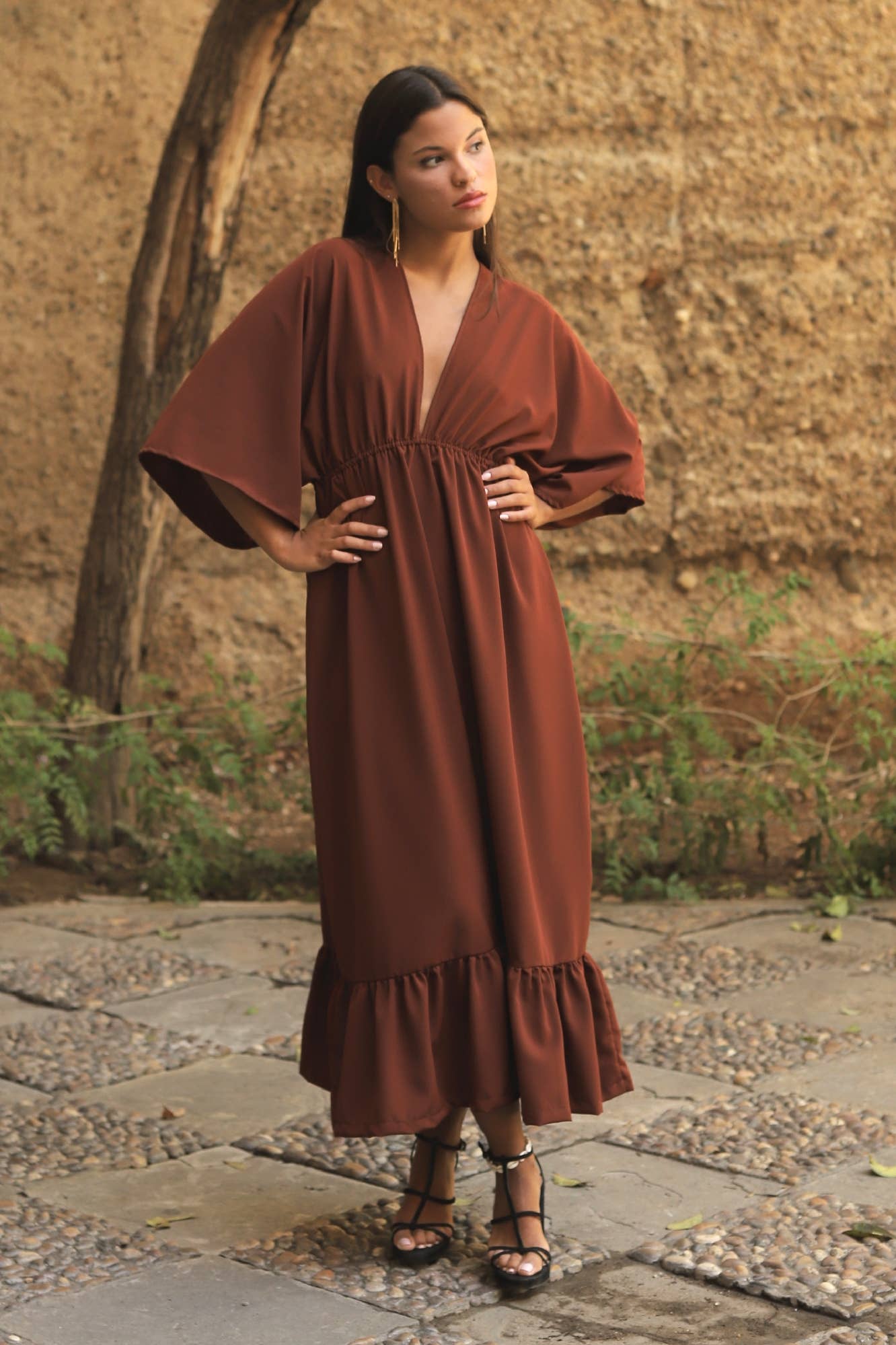 Bombon Spain - MIlagros Pedregal - Vente Robe – femme - Robe Hemingway marron0
