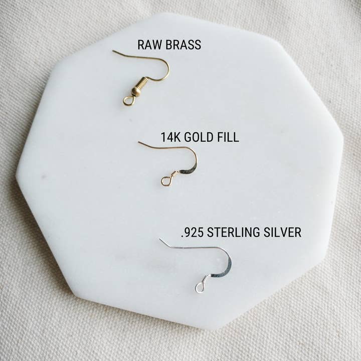 Whitebirch Handmade Goods - Wholesale Dangle Earrings - Brass Deco Circle Earrings