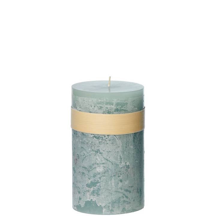 Lübech Living - Wholesale Pillar Candle - Timber Candle Misty Blue0