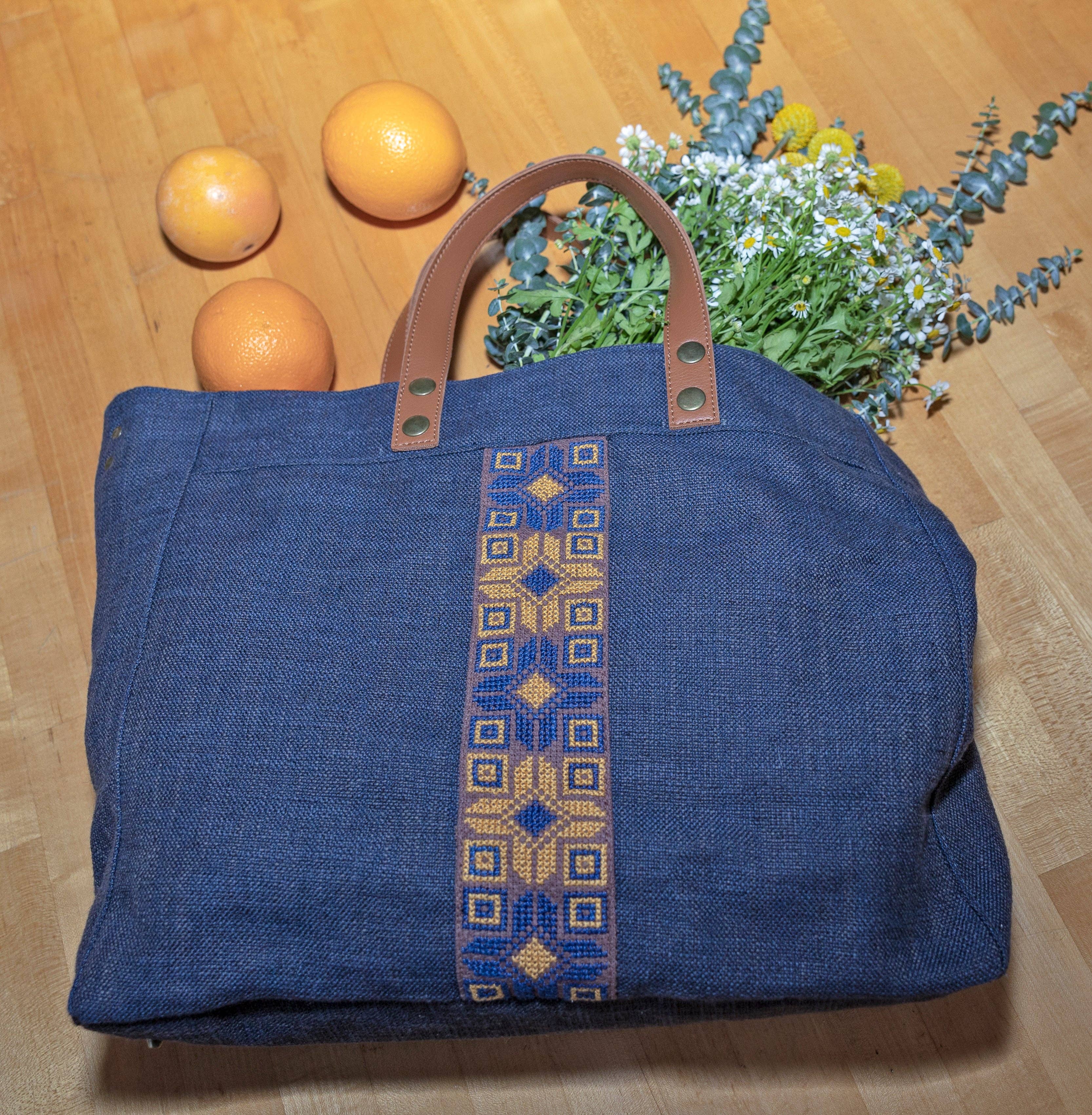Darzah - Wholesale Tote Bag - Women's - Walid Unisex Bag - Navy6