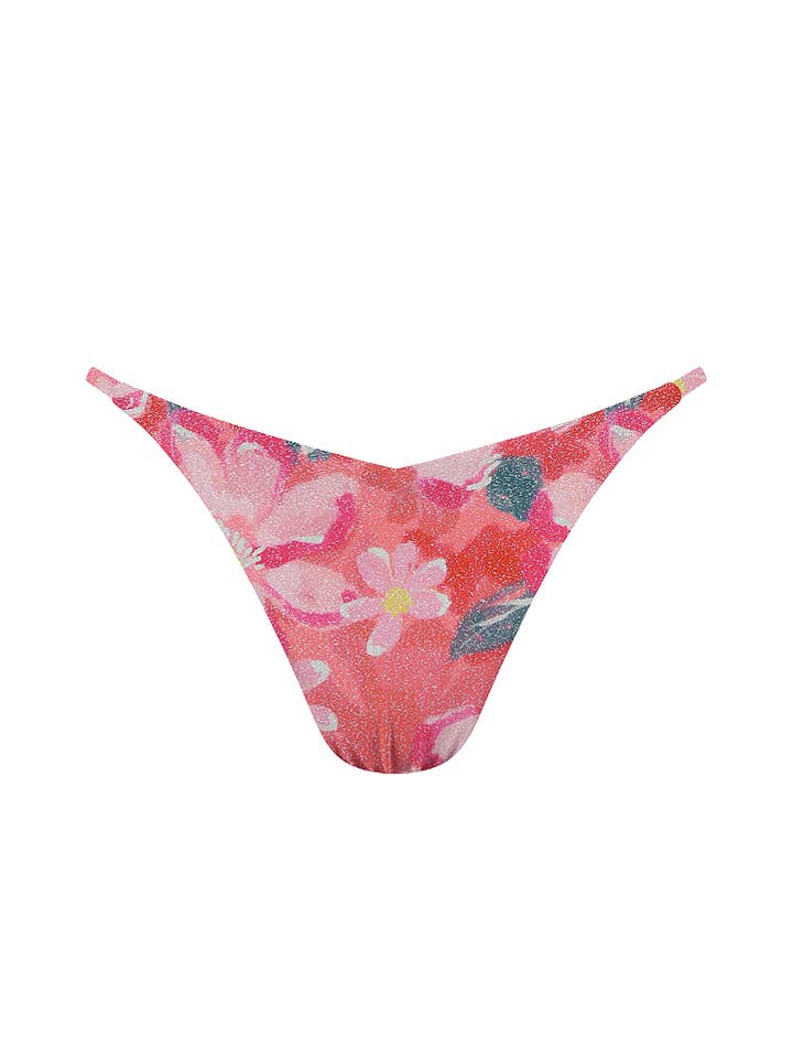 Tanga bikini bottom-Blush Lurex for wholesale by Chlamys Varia by MrMiss Studio