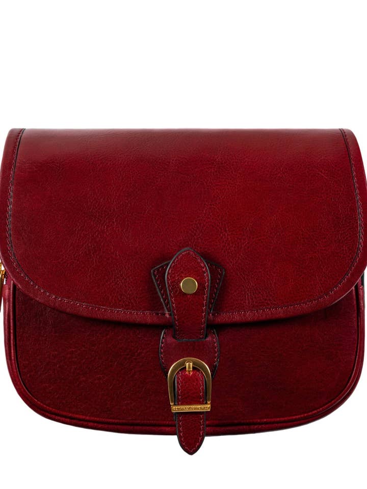 Womens Leather Saddle Bag - Women In Love for wholesale by Time Resistance