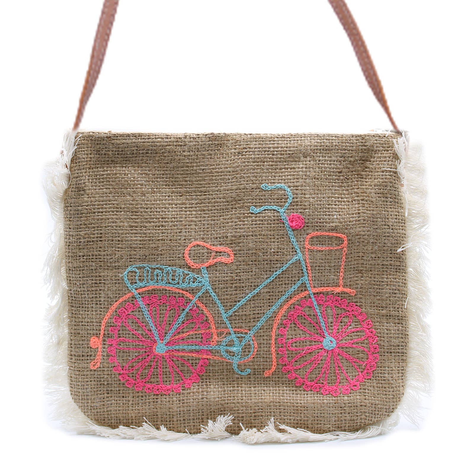 AWGifts Europe - Wholesale Tote Bag - Women's - Fab Fringe Bag - Bicycle Embroidery0