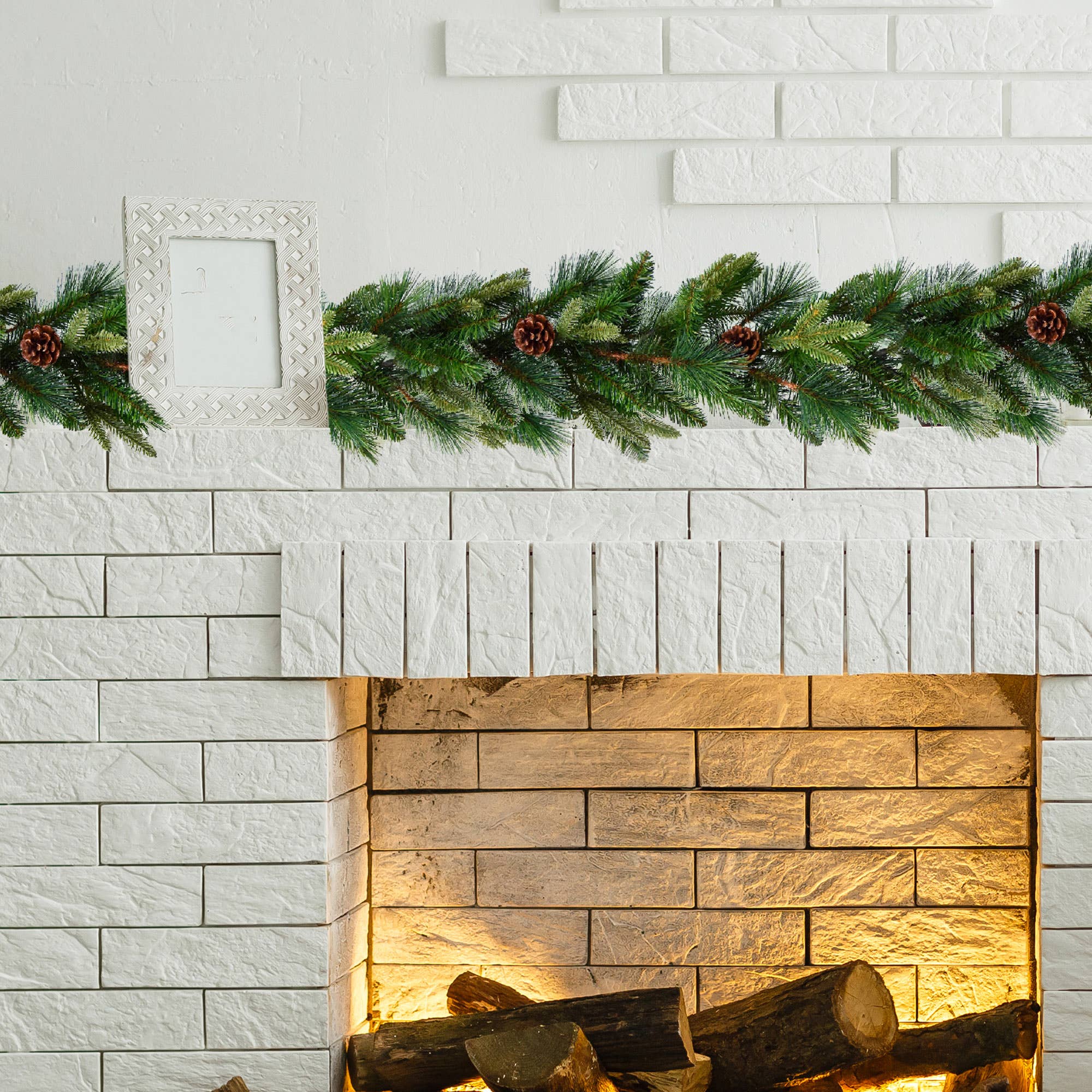 Larksilk - Wholesale Bunting/Garland - 9' Lifelike Angel Pine Christmas Garland, 228 Realistic Tips4