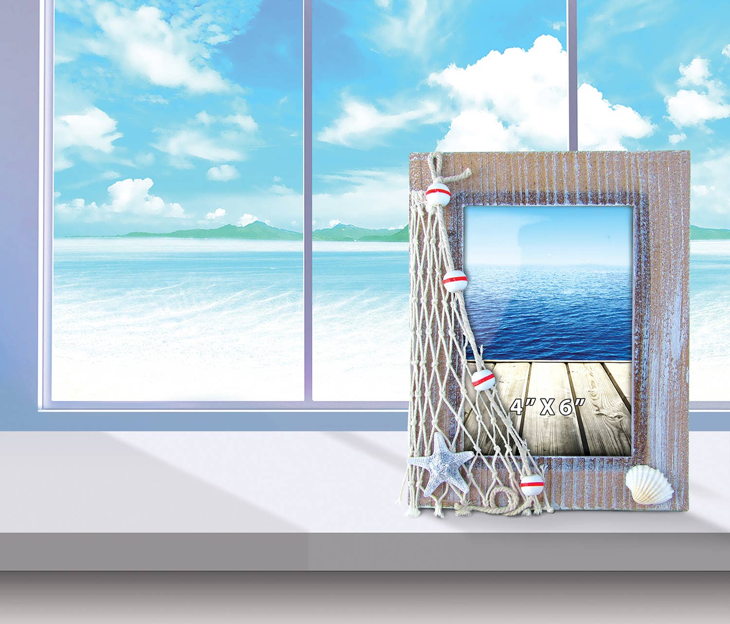 Cota Global - Vendita all'ingrosso Cornice portafoto - Decorazioni Nautiche - Cornice Marrone 10x151