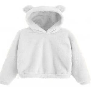 The Ribbon teddy bear fabric hoodie