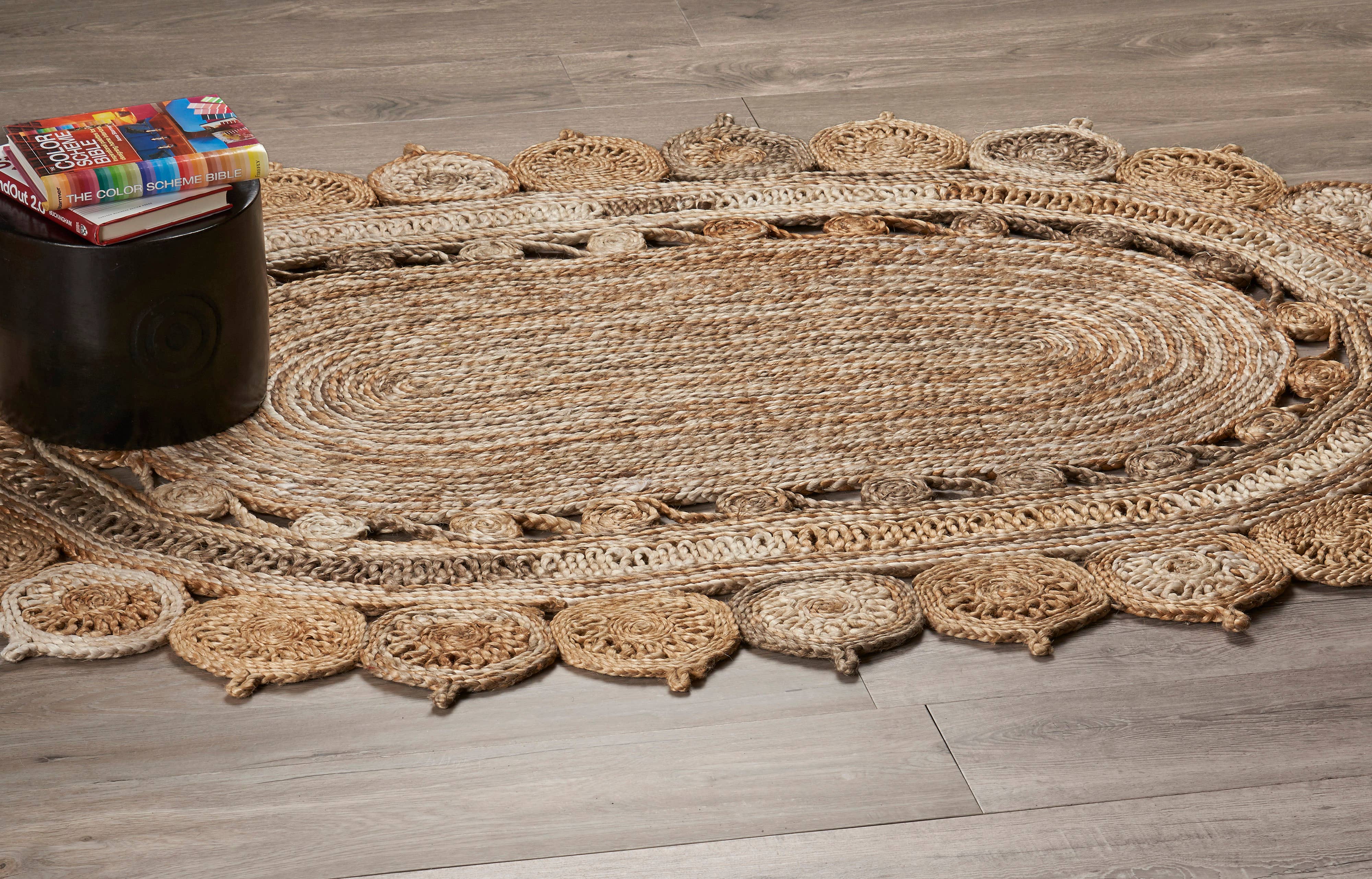 LR Home - Wholesale Area Rug - Bailey Brie Multi Natural Handmade Braided Jute Area Rug5