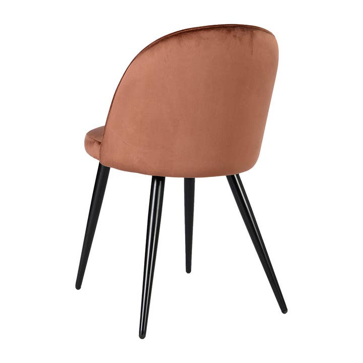 Opjet Paris - Vente Chaises - Chaise Ingrid velours terracotta L50 P56 H77cm