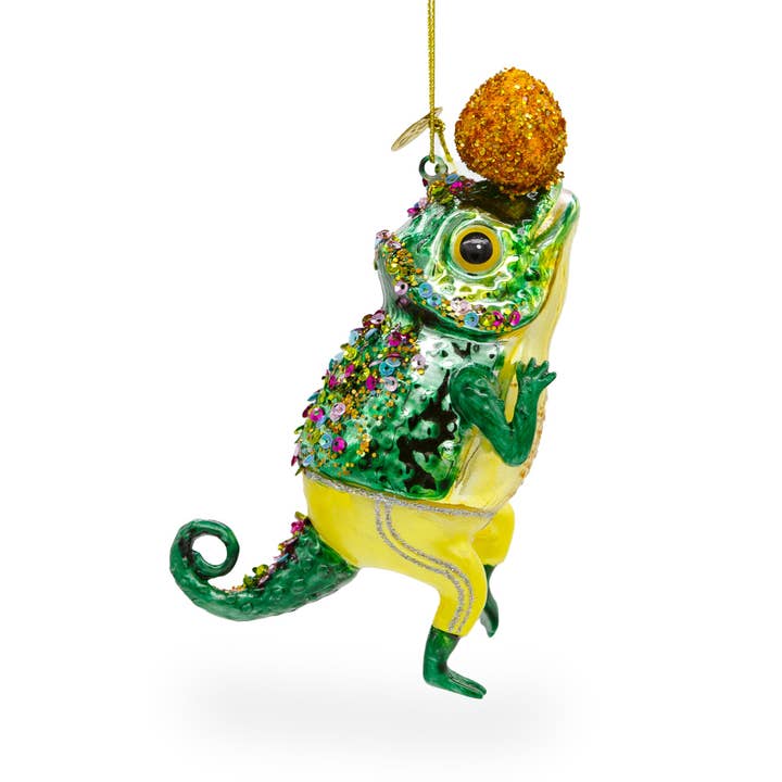 Chameleon Lizard Glass Ornament for wholesale by BestPysanky