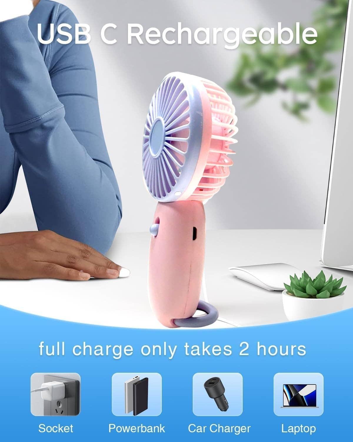 SINT - Wholesale Handheld Electric Fan - Mini Handheld Portable USB Rechargeable Fan12