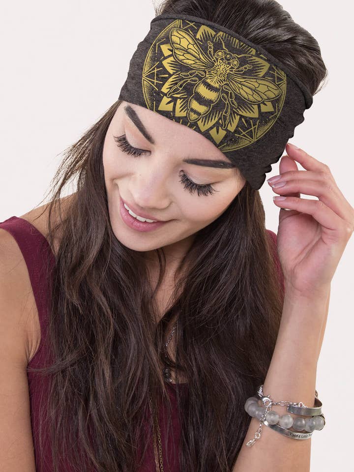 Bijen Mandala Boho Hoofdband - Boho Haaraccessoires voor wholesale door Soul Flower