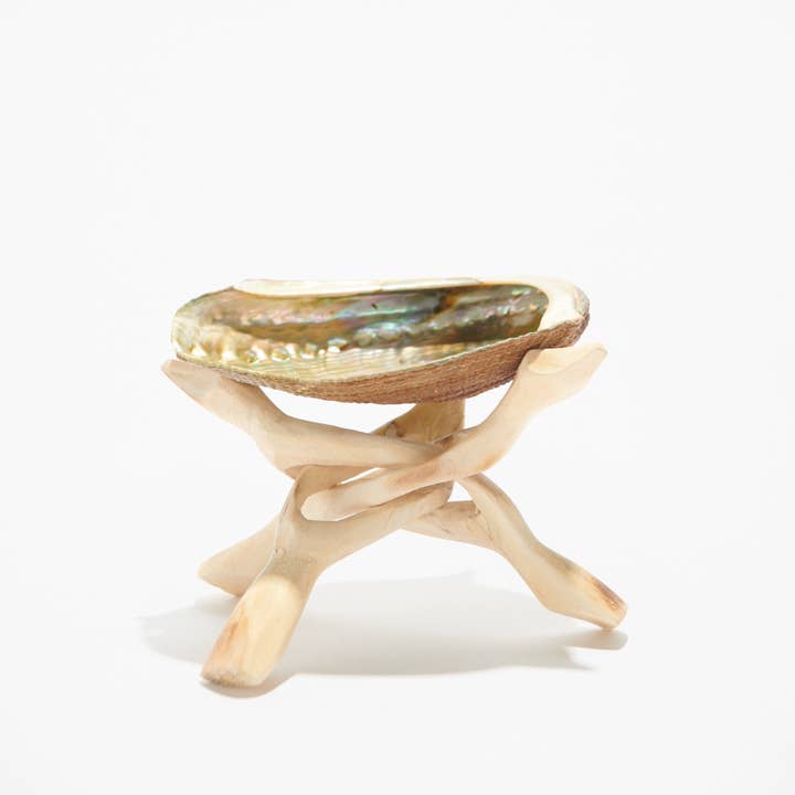 Liv Rocks - Wholesale Decorative Tabletop Object - Abalone Shell Stand, Cobra Tripod, Wooden Tripod Stand2