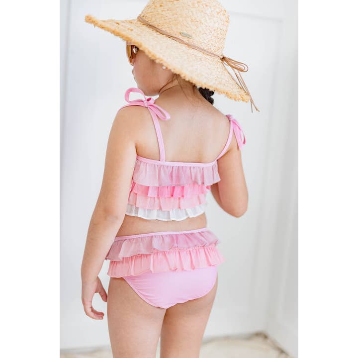 Cheeky Plum - Vendita all'ingrosso Costume intero - Bambini - Costume da bagno Rowan Shimmer - Sfumatura Tramonto Rosa