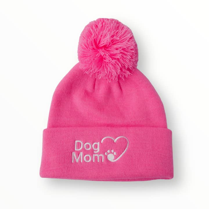Gorro Dog Mom Bobble - Rosa por atacado de Zelda & Harley