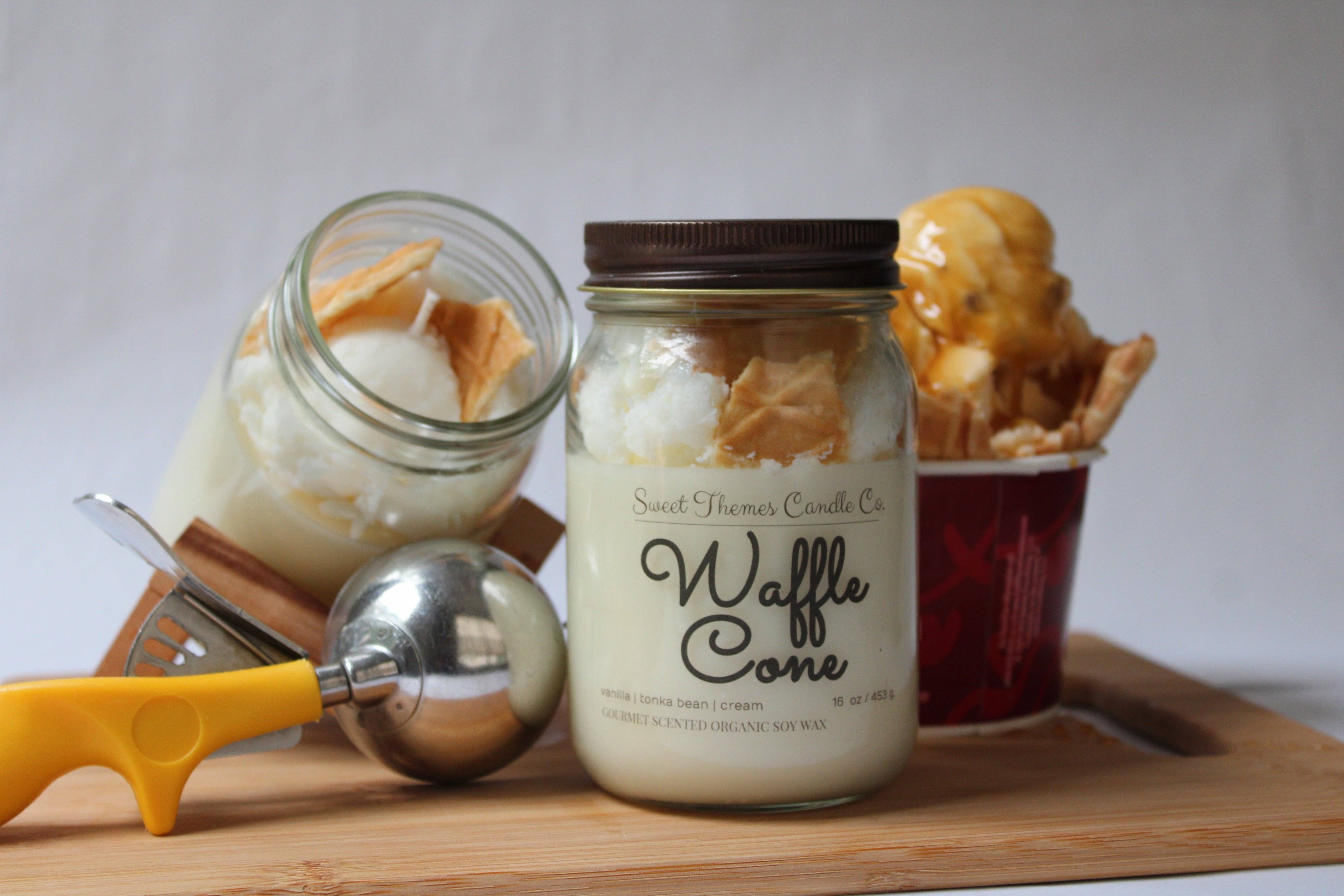 Sweet Themes Candle Co. - Vente Bougie en bocal - Cône gaufré8