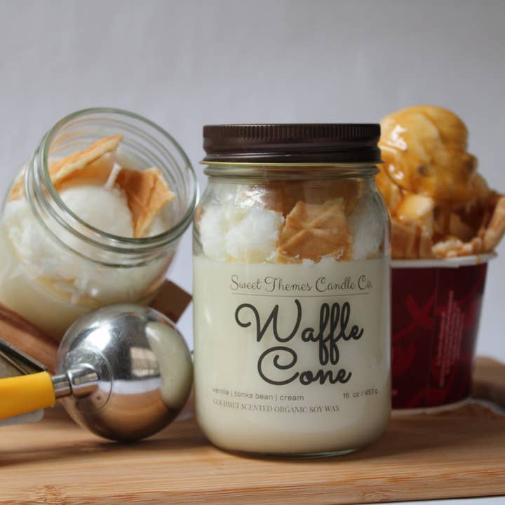 Sweet Themes Candle Co. - Vente Bougie en bocal - Cône gaufré8