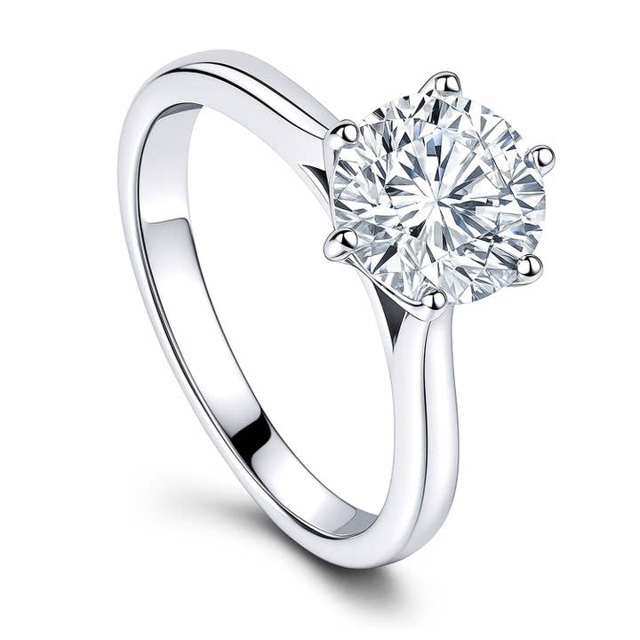 Anello di fidanzamento solitario in argento sterling BERRICLE per la vendita all'ingrosso da parte di BERRICLE