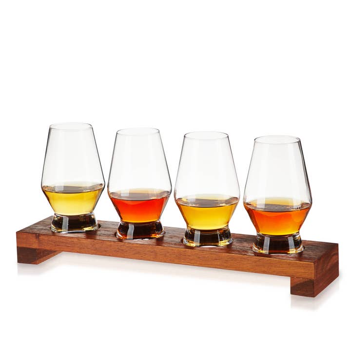 Raye™ Crystal Spirits Tasting Glass Flight Set for wholesale by True Brands