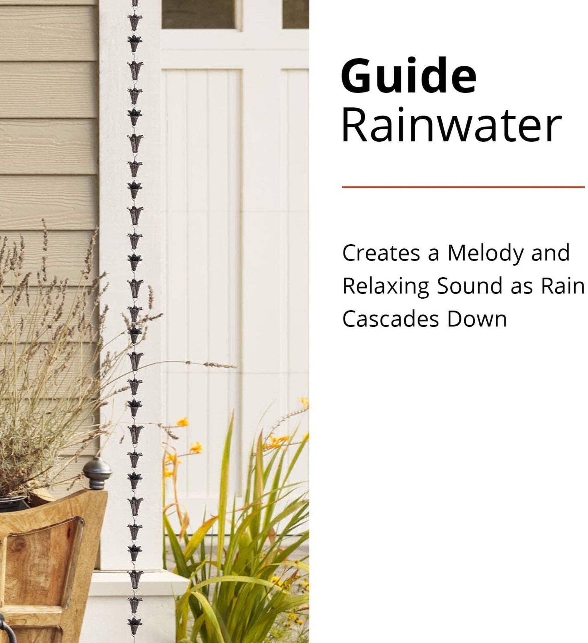 NACH - Vente Outil de jardinage - Chaîne de pluie en fonte Lily4