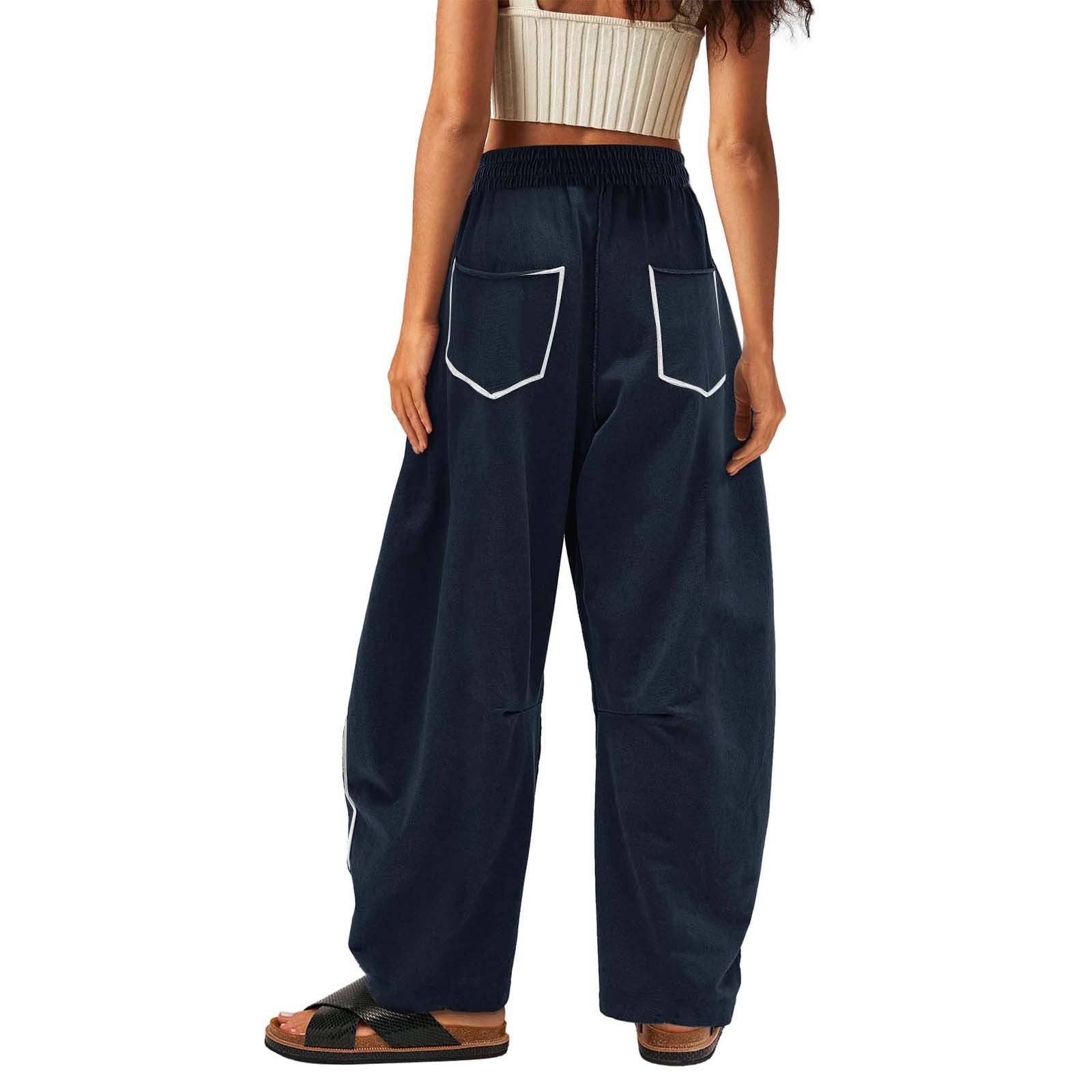 Dipped Shop - Wholesale Pants - Women's - Simple Drawstring Mid-Waist Causal Pants DP25F5479