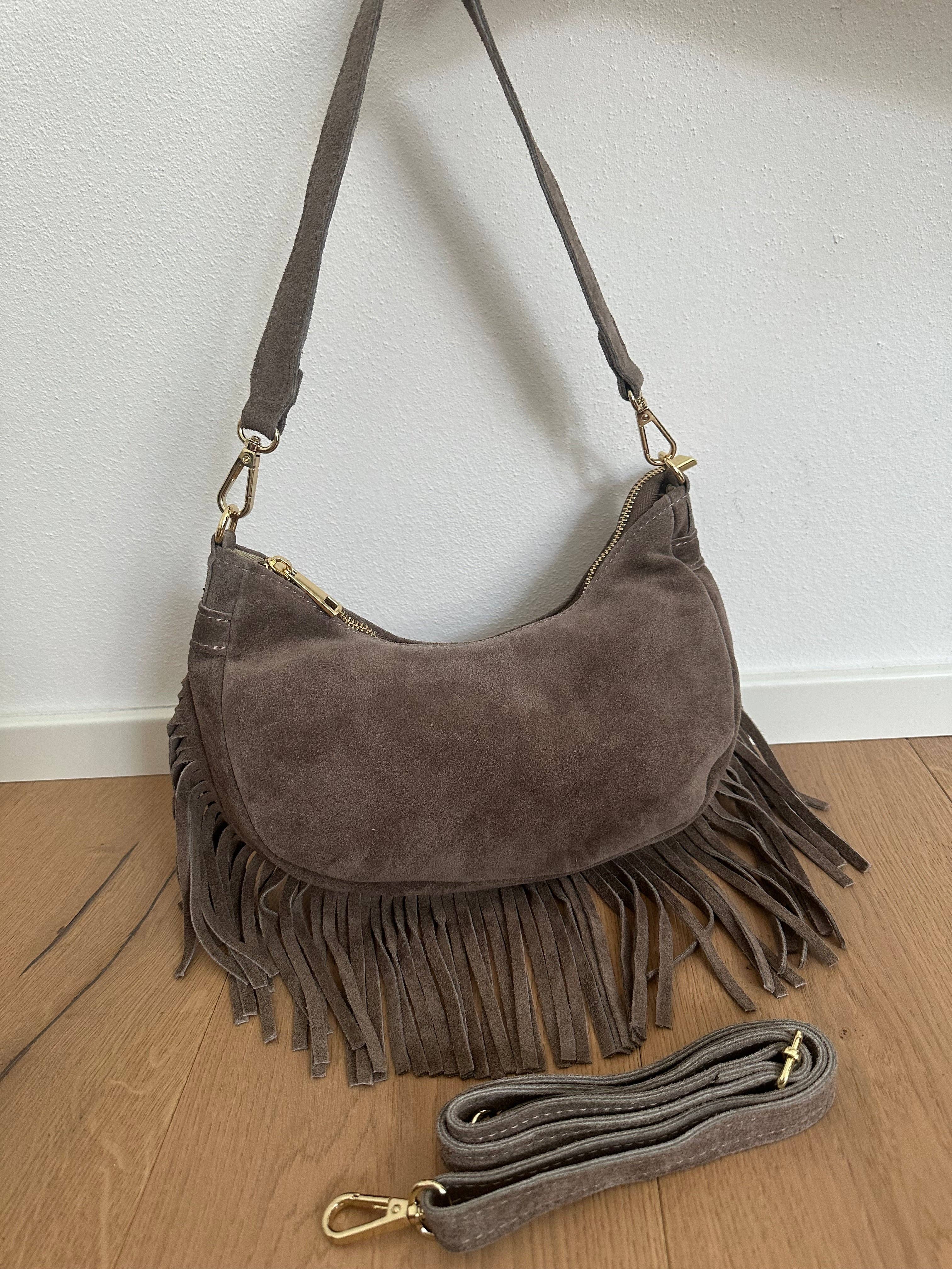 Zhade - Venta al por mayor Bolso con correa - Mujer - NINFEA - bolso de hombro de ante con flecos18