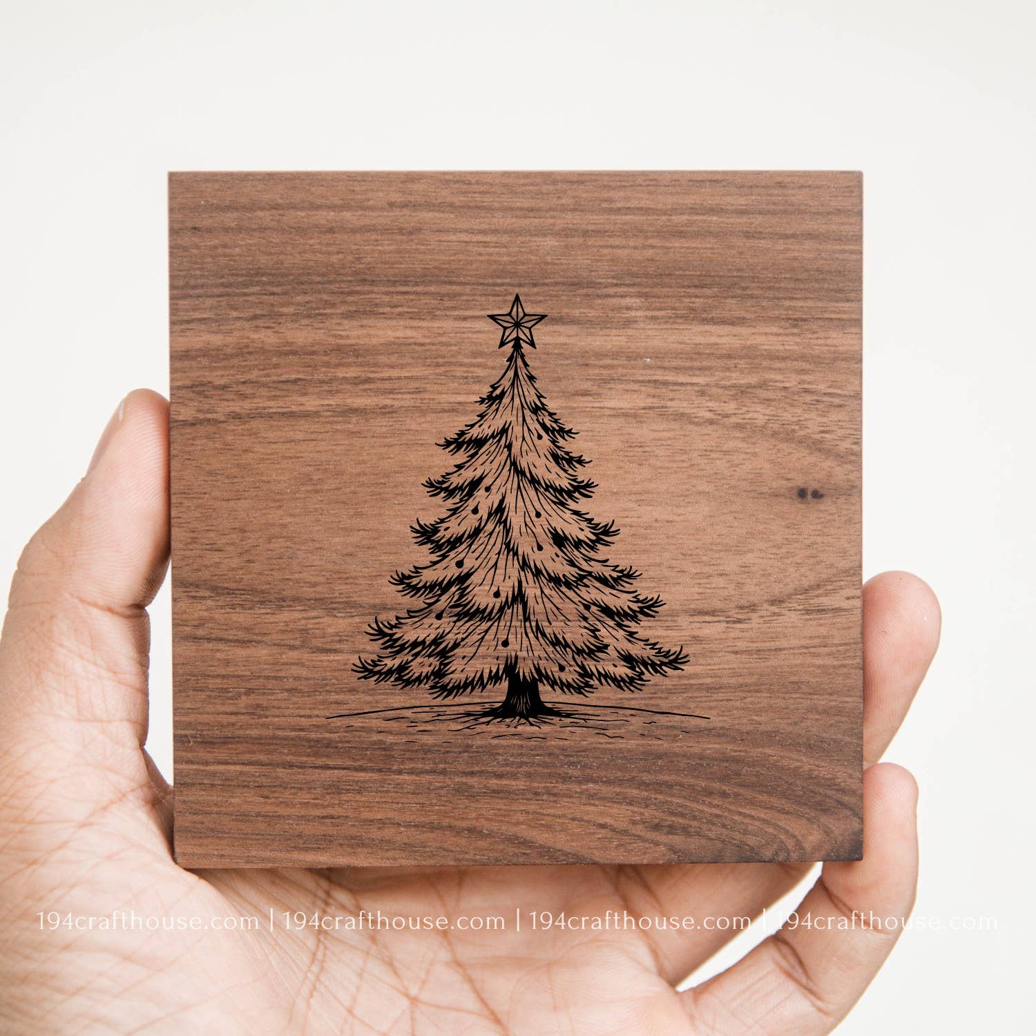 194 Craft House – wholesale Underlägg – Julgransunderlägg i valnötsträ - Heminredning & Gåva0
