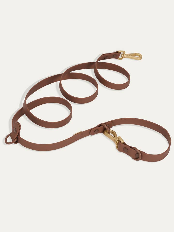 Passeio! Trela Multiway 6ft - Cacau por atacado de FURRY MUSE