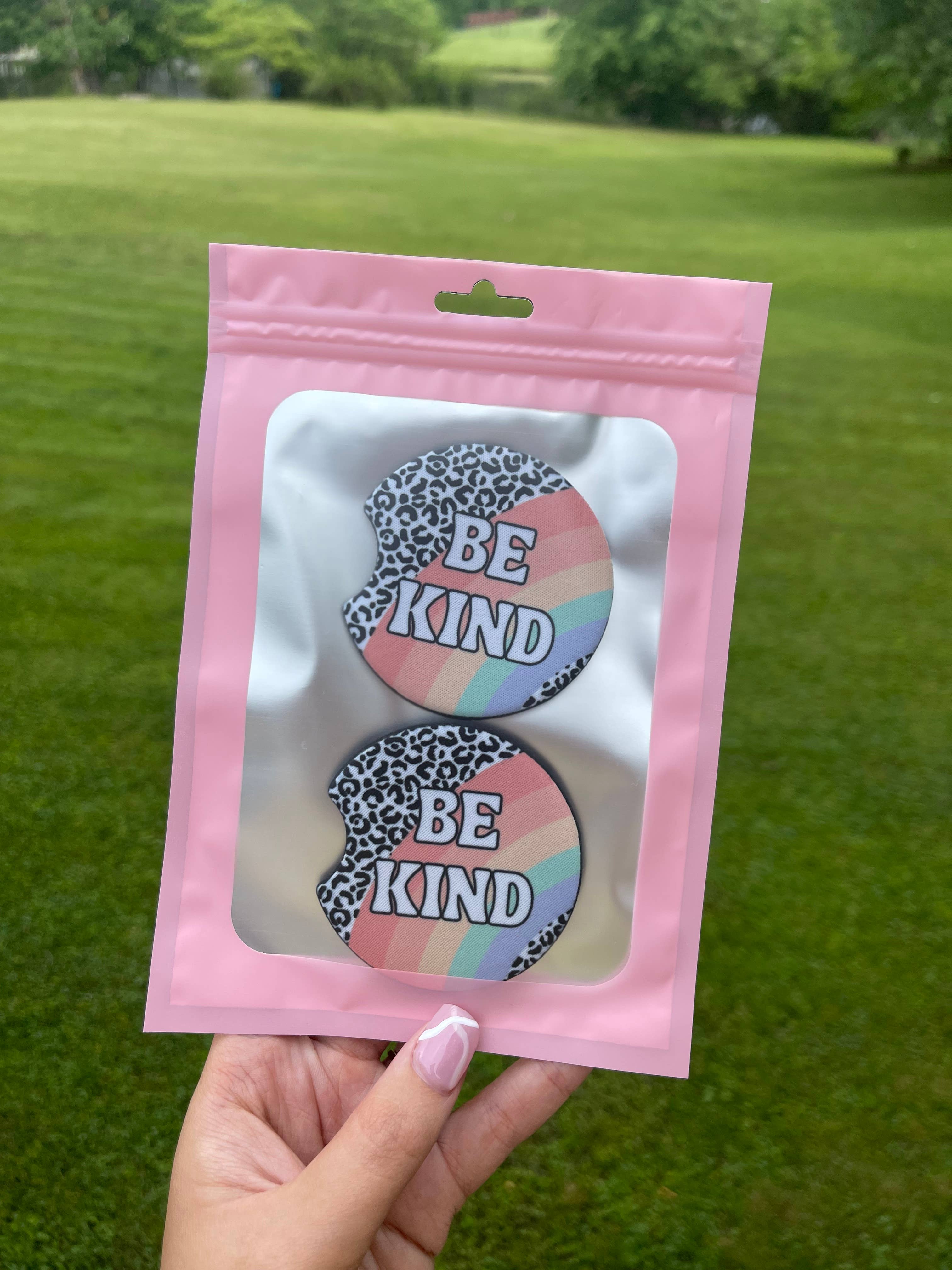 SarahMackenzieStudio - Wholesale Car Coaster - Women's - Be Kind Car Coasters1