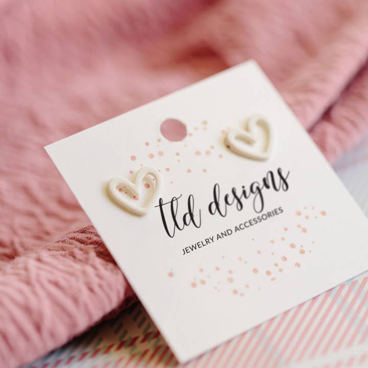 TLD Designs - Wholesale Stud/Post Earrings - U stole my heart studs1