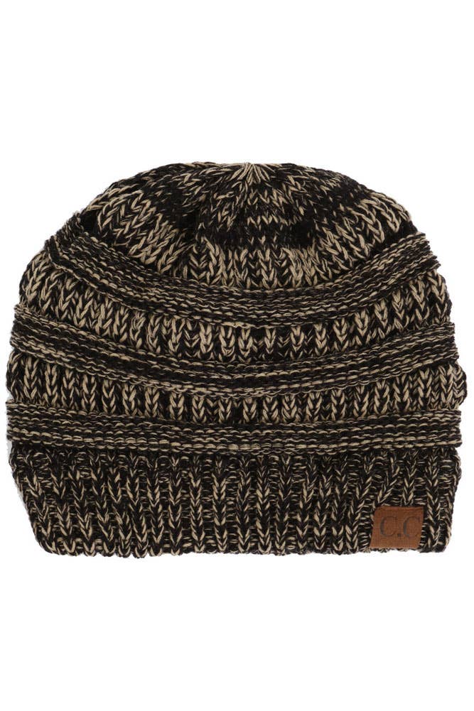 Hana - Wholesale Beanie - Women's - C.C Two Tone Color Knit Beanie13