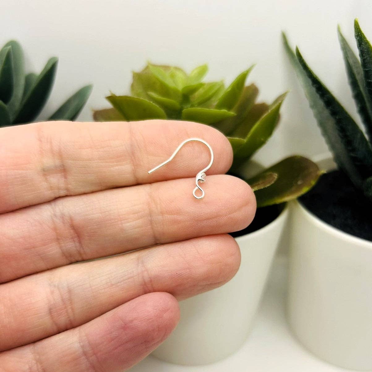 Guerrilla Charm - Wholesale Jewelry Set - Sterling Silver Earring Hooks with Rhinestones, 2 Pieces1