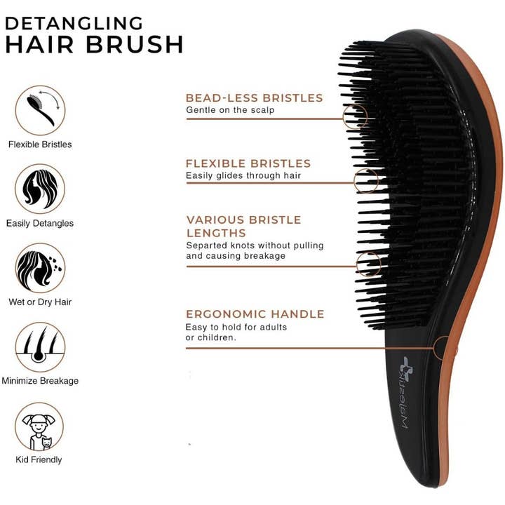 Majestic Beauty - Wholesale Hair brush/comb - Detangling Brush & Comb Set- The Best Hair Detangler Luxury3