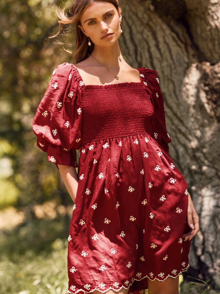 Short Bubble Sleeve Baby Doll Dress for wholesale by Oddi