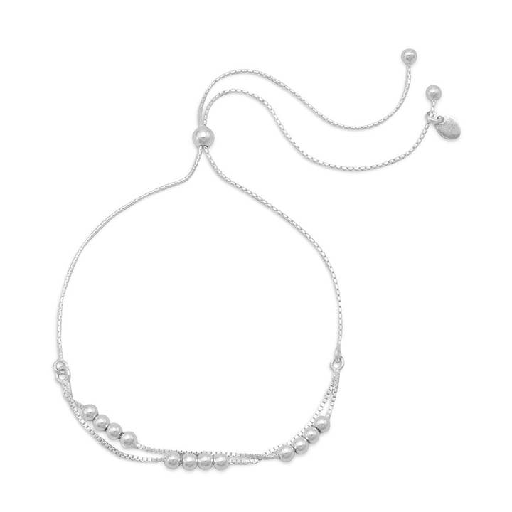 Dobbelt Strand Beaded Bolo armbånd for engroshandel hos Silver Stars Collection