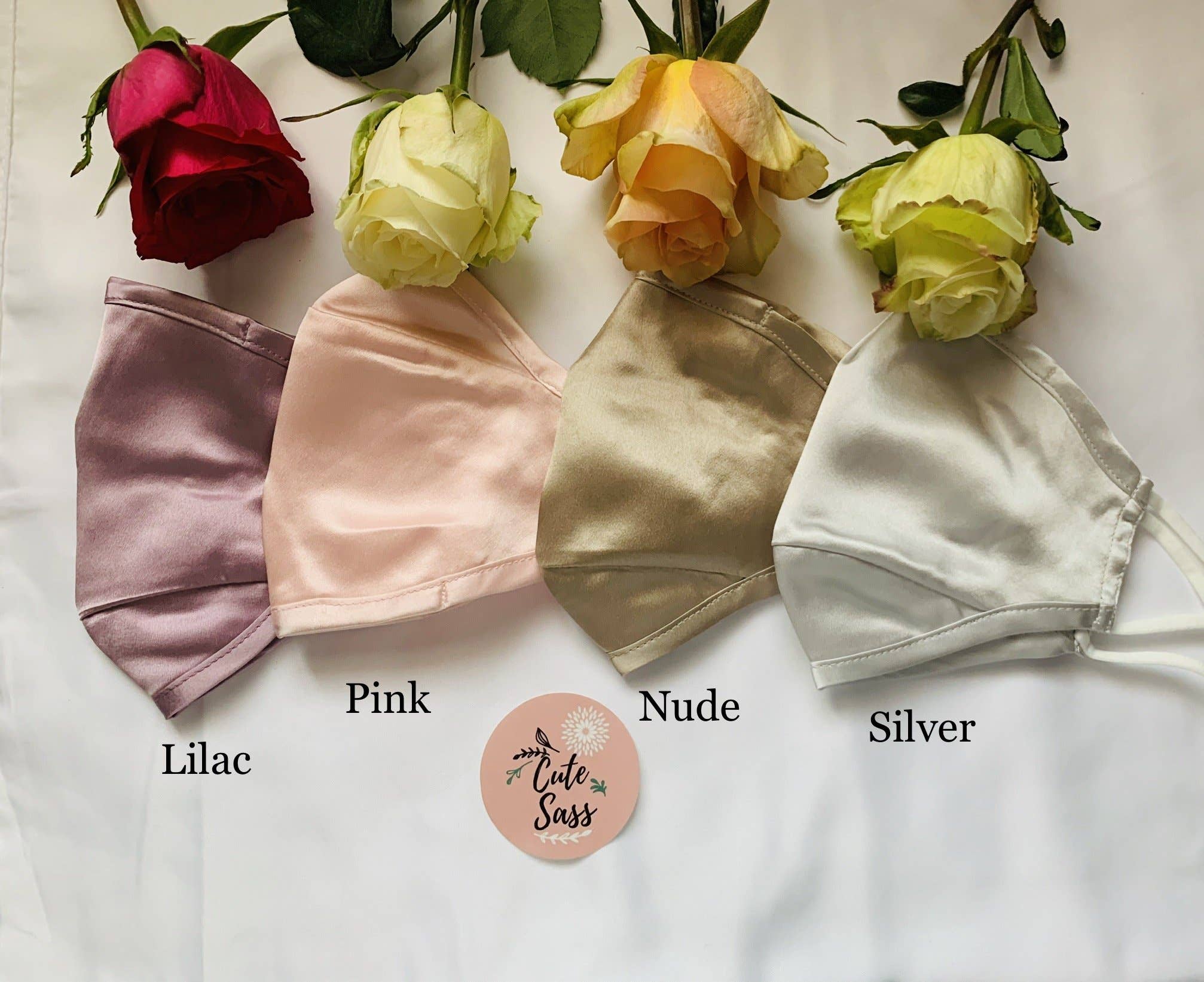 Cute Sass ™ – wholesale Protective face mask/shield – MULBERRY SILK FACE MASK WITH FILTER POCKET17