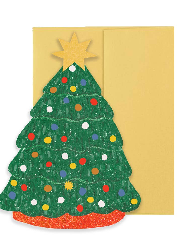 Collection de sapins de Noël - Carte découpée pour la vente par Isatopia