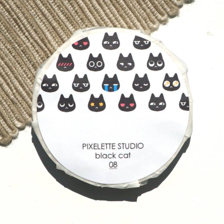 Black Cat Washi Tape for wholesale by Pixelette Studio